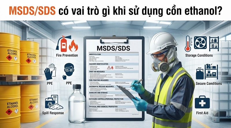 Cồn Ethanol Đạt COA, MSDS – Giải Pháp Nguyên Liệu Minh Bạch Cho Doanh Nghiệp